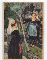 PONT AVEN : Jeunes Filles, Carte Dessinée - état - Pont Aven