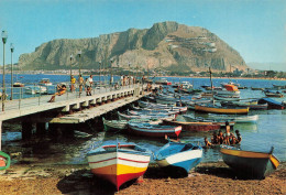 ITALIE - Palermo - Mondello - Porticciolo - Bateau - Mer - Animé - Pont - Montagne à L'horizon - Carte Postale Ancienne - Palermo