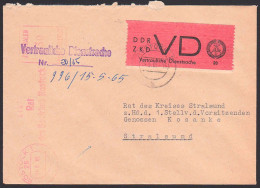 Rostock DDR ZKD D1, Vertrauliche Dienstsache, Rat Des Bezirkes Mit AFS 14.5.65, Sauber Gezähnt - Central Mail Service