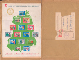 Großblock Der DDR, 15 Jahre OSt. Jessen (Elster) 6.1.65 Auf R-Pn, Starke Beförderungsspuren, Aber Selten Auf Bf - Covers & Documents
