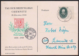 Helmholtz Ortskarte Mit 10 Pfg. Akademie (265) Auf Schmuckkarte Mit Abb. Sachsendreier, Rs. Unbeschrieben - Covers & Documents