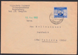 K. Gottwald 24 Pfg. Fernbrief 302, Prag Hratschin Und Brandenburger Tor 13.6.52, Mittig Gefaltet - Covers & Documents