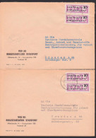 Stassfurt Zwei Fernbriefe Mit ZKD-Streifen, VEB (K) Ringstanzwerk, Je 10 Pfg. MeF - Central Mail Service