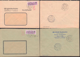 Pirna Zwei Briefe Mit ZKD-Streifen Der Fa. CYKLOP Maschinenbau - Central Mail Service