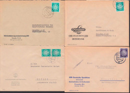 Dresden Vier Belege Mit Dienst-Marken, Chlorodont, Sachsenverlag, Spedition - Central Mail Service