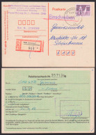 GRIMMA R-Karte Als Palettenscheck 21.11.89 Mit 60 Pfg. Dresdner Zwinger DDR 2649 - Lettres & Documents