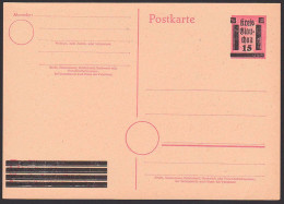 Glauchau Aufbrauch P 6 Pf Hitler Mit Überdruck Portoanpassung (Mi. PB 893II) Ungebraucht - Postal  Stationery