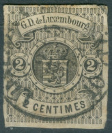 Luxembourg   Yvert 4 Ob Defectueux  Voir Scan Et Description   - 1859-1880 Coat Of Arms