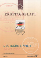 Germany Deutschland 2000-45 10 Jahre Deutsche Einheit, German Unity, Canceled In Bonn - 1991-2000