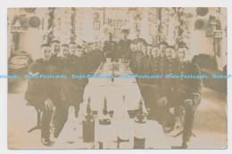 C006118 Unknown Place. Men Sitting By The Table. Uniforms. Military. Malta - World