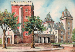 64-Pau-L'entrée Du Château D'Henri IV- éditeur : M. Barré & J. Dayez - Illustrateur : Barday - 1947-1951 - Pau