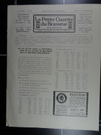 La Petite Gazette Du Brasseur N° 865 De 1936 Brasserie Belgique Bières Publicité Matériel Brassage Brouwerij - 1900 - 1949