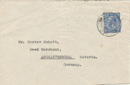 Great Britain Postal Stationery Cover Sent To Germany 6-3-1935 Single Franked - Luftpost & Aerogramme