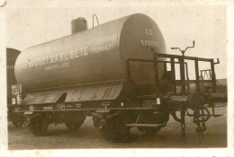 020624 - PHOTO ANCIENNE - 34 SETE CETTE Transport De Vin Leopold SUQUET Sarl Remorque - Sete (Cette)