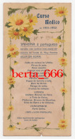 Menu Jantar à Portuguesa * Curso Médico De 1891-1892 * Vila Da Feira * 1910 * Ementa - Menükarten