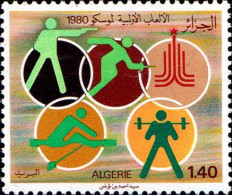 Algérie (Rep) Poste N** Yv: 715 Mi:754 Jeux Olympiques D'été Moscou - Algérie (1962-...)