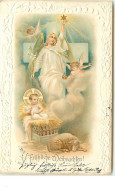 N°7843 - Carte Fantaisie - Fröhliche Weihnachten - Ange - Nativité - Other & Unclassified