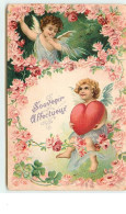 N°6800 - Carte Gaufrée - Souvenir Affectueux - Angelots - Angels