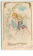 N°10000 - Carte Fantaisie Gaufrée - Fröhliche Pfingsten - Angelots Et Muguet - Pfingsten