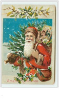 N°121 - Carte Gaufrée - A Merry Christmas - Père Noël - Santa Claus