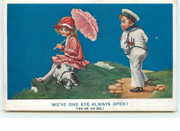 N°249 - We've One Eye Always Open ! - T'en As Un Oeil - Enfants Et Bouledogue - Children's Drawings