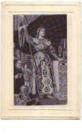 N°11853 - Carte Tissée Soie - Jeanne D'Arc - Ingres - Brodées