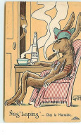 N°9910 - Carte Illustrateur - Griff - Nos Lapins - Chez La Marraine - Autres & Non Classés