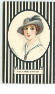 N°10824 - Carte Illustrateur - Mauzan - Femme Avec Chapeau - A Vous Le Meilleur De Mon Coeur - Mauzan, L.A.