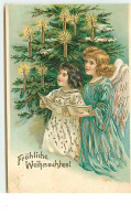 N°14074 - Carte Fantaisie - Fröhliche Weihnachten - Anges Chantant - Other & Unclassified