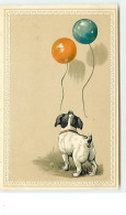 N°10828 - Carte Fantaisie Gaufrée - Chien Regardant S'envoler Des Ballons - Autres & Non Classés