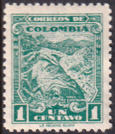 COLOMBIA 1935-38 DEFINITIVES, 1c EMERALD MINE** - Minerals