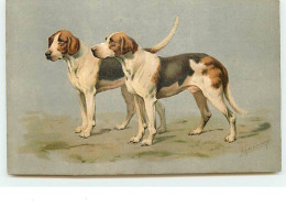 N°10840 - Carte Fantaisie Gaufrée - Chiens De Chasse - Other & Unclassified