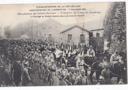 VERDUN (55) Militaires . Transfert Du Coeur De Gambetta - Verdun