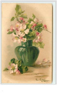 N°3376 - Catharina Klein - Bouquet De Fleurs Roses Dans Un Vase Vert - Klein, Catharina