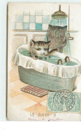 N°3533 - Chats Faisant Leur Toilette - Le Bain°3 - Katzen