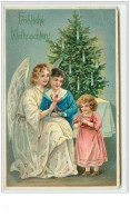 N°3279 - Frohliche Weihnachten - Ange Avec Des Enfants Au Pied Du Sapin - Other & Unclassified