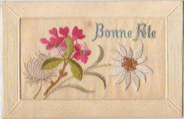 N°6658 - Carte Brodée - Bonne Fête - Edelweiss - Brodées