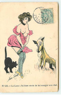 N°19711 - Xavier Sager - N°522 - Le Loup : J'ai Bien Envie De Lui Manger Son Chat - Femme Nue - Sager, Xavier