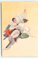 N°19666 - Pierrot Parlant à Une Jeune Femme - 1900-1949