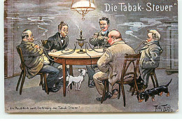 N°18603 - Arthur Thiele - Die Tabak-Stever - Hommes Autour D'une Table Fumant Un Narguilé - Teckel - Thiele, Arthur