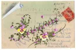 N°18553 - Carte Celluloïd - Prénom Louise Et Fleurs - Other & Unclassified