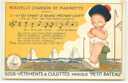 N°17510 - B. Mallet - Sous-Vêtements & Culottes Marque Petit Bateau - Nouvelle Chanson De Marinette - Advertising