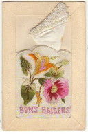 N°8760 - Carte Brodée Avec Pochette - Bons Baisers - Embroidered