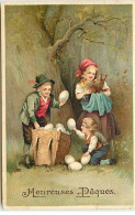 N°9883 - Carte Fantaisie Gaufrée - Joyeuses Pâques - Enfants - Easter