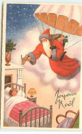 N°10785 - Carte Fantaisie - Joyeux Noël - Père Noël En Parachute - Other & Unclassified