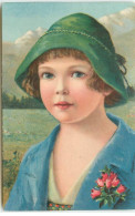 N°16398 - Portrait D'une Jeune Fille, Avec Des Fleurs à Sa Boutonnière - Autres & Non Classés