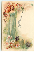 N°13067 - Art Nouveau - Raphael Tuck - Jeune Femme Avec Des Fleurs - Women