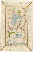 N°6754 - Carte Brodée - Bonnet Sainte-Catherine Et Petites Fleurs - Sainte-Catherine