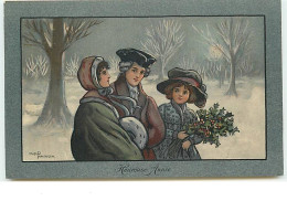 N°14116 - Ethel Parkinson MM Vienne N°531 - Heureuse Année - Couple Avec Une Jeune Fille Dans Les Bois - Parkinson, Ethel