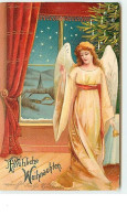 N°7888 - Carte Fantaisie - Clapsaddle - Frohliche Weihnachten - Ange Gardien Devant Une Fenêtre - Other & Unclassified